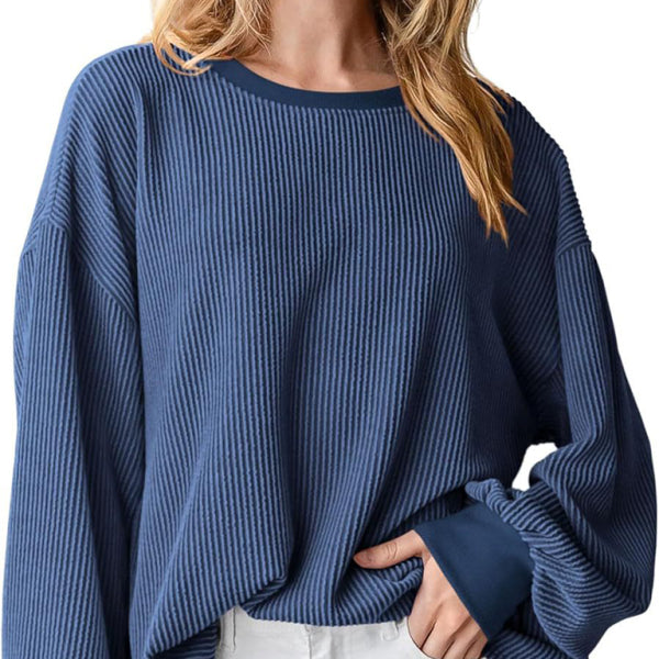 ποΈ Cozy & Chic Striped Long Sleeve Sweatshirt β Casual Fall Essential π