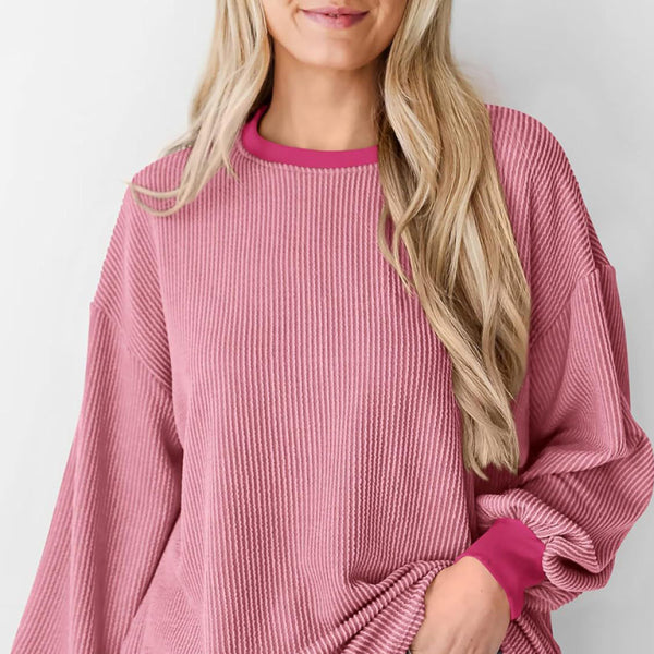ποΈ Cozy & Chic Striped Long Sleeve Sweatshirt β Casual Fall Essential π