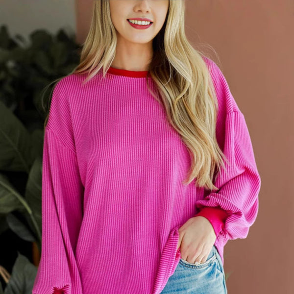 ποΈ Cozy & Chic Striped Long Sleeve Sweatshirt β Casual Fall Essential π