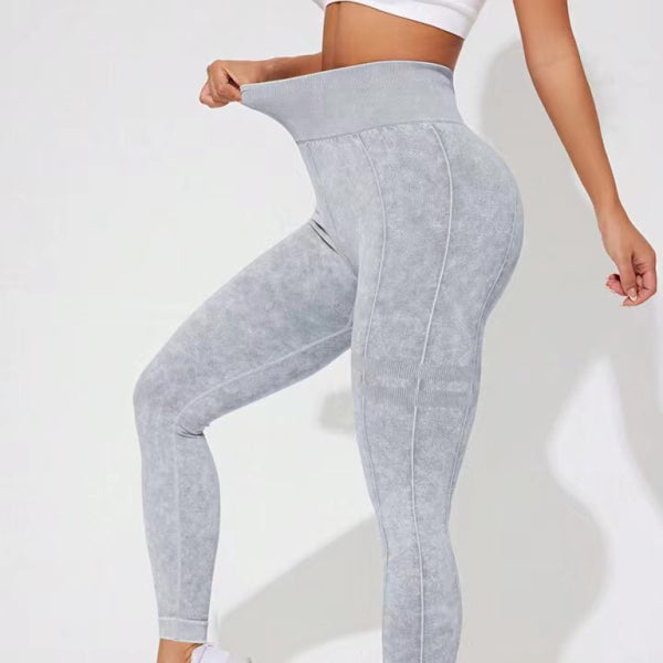 π€ Washed Frosted Peach Hip Leggings β Sculpting, Stretchy & Trendy π₯