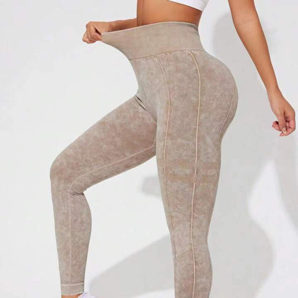 π€ Washed Frosted Peach Hip Leggings β Sculpting, Stretchy & Trendy π₯