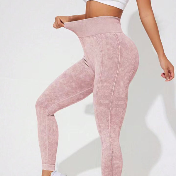 π€ Washed Frosted Peach Hip Leggings β Sculpting, Stretchy & Trendy π₯