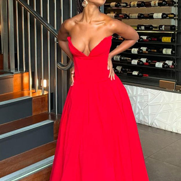 ✨ Stunning Strapless Backless Waist-Snatching Dress – Sexy & Elegant for Any Occasion ✨