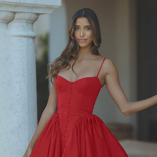 🖤 Slim Fit Suspender Tutu Skirt – Sexy & Chic Button Detail Mini Dress 😍