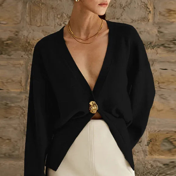 π€ Cozy Chic V-Neck Button-Down Cardigan β Stylish Knit for Fall & Winter π€