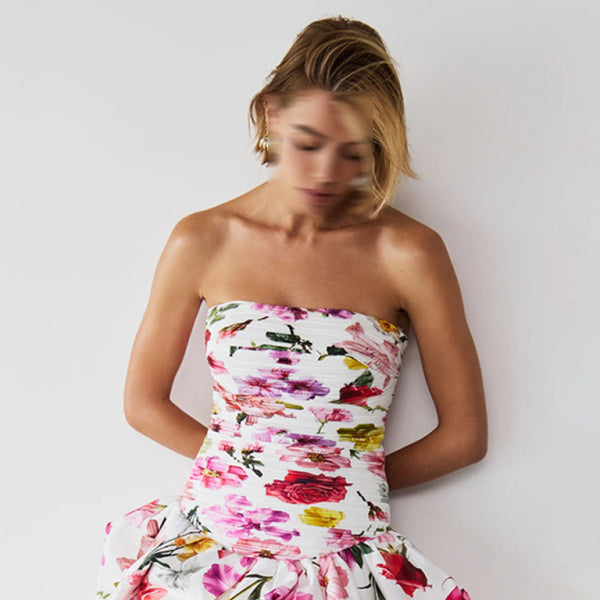 β¨ Chic & Flirty: Tube Top High Waist Pleated Tutu Dress β¨