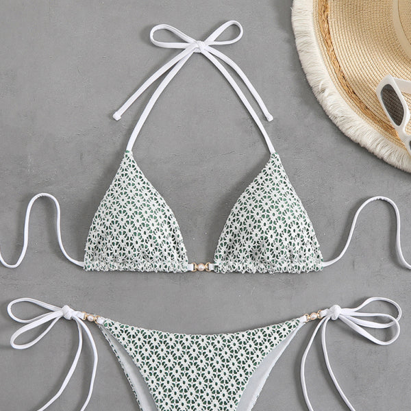 πΈ Floral Bikini Set β Sexy High Stretch Swimwear for Summer πΈ