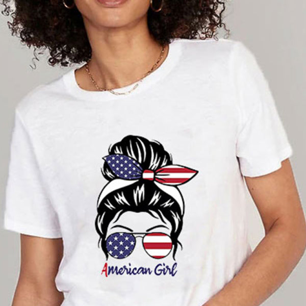 ✨ Sleeveless American Graphic Cotton T-Shirt for Women – Trendy & Comfy Summer Tee ✨