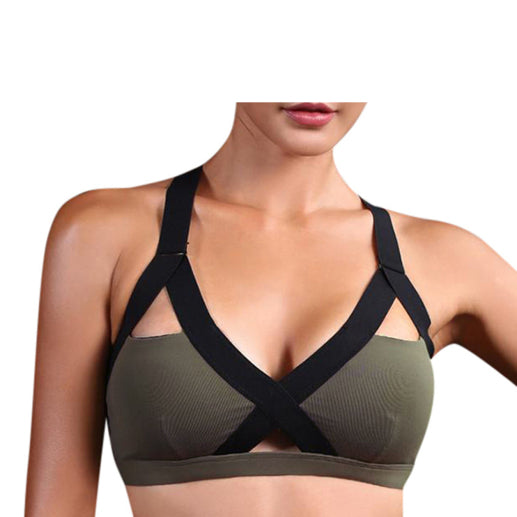 π₯ Color Contrast Cross-Back Sports Bra β Sexy, Supportive & Sweat-Proof π¦