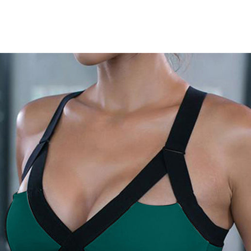 π₯ Color Contrast Cross-Back Sports Bra β Sexy, Supportive & Sweat-Proof π¦