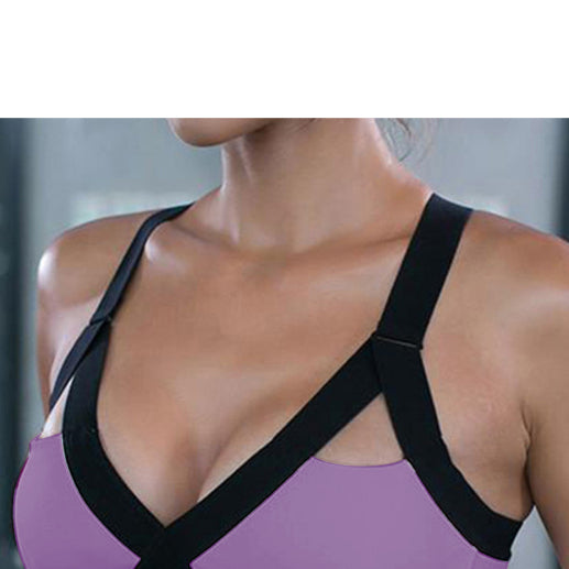 π₯ Color Contrast Cross-Back Sports Bra β Sexy, Supportive & Sweat-Proof π¦