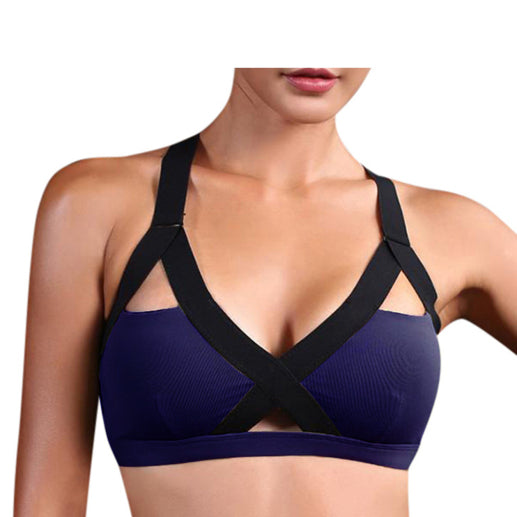 π₯ Color Contrast Cross-Back Sports Bra β Sexy, Supportive & Sweat-Proof π¦