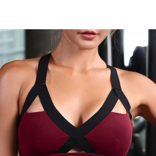 π₯ Color Contrast Cross-Back Sports Bra β Sexy, Supportive & Sweat-Proof π¦