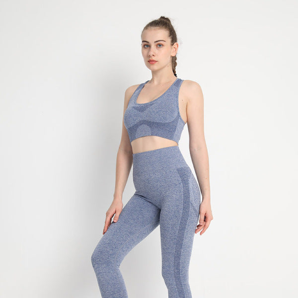 π§‘ Seamless Sculpt Two-Piece Set β High Waist Leggings & Racerback Sports Bra π