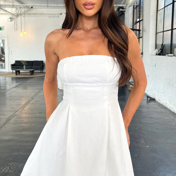 ✨ Chic Strapless Mini Dress Waist Tube Evening Dress – Perfect for Any Occasion ✨