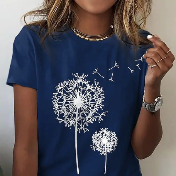 ✨ Must-Have Dandelion Print T-Shirt – Cute, Comfy & Stylish for Any Outfit ✨