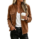 Faux Suede Stand-Collar Zip Jacket by Nue Haven