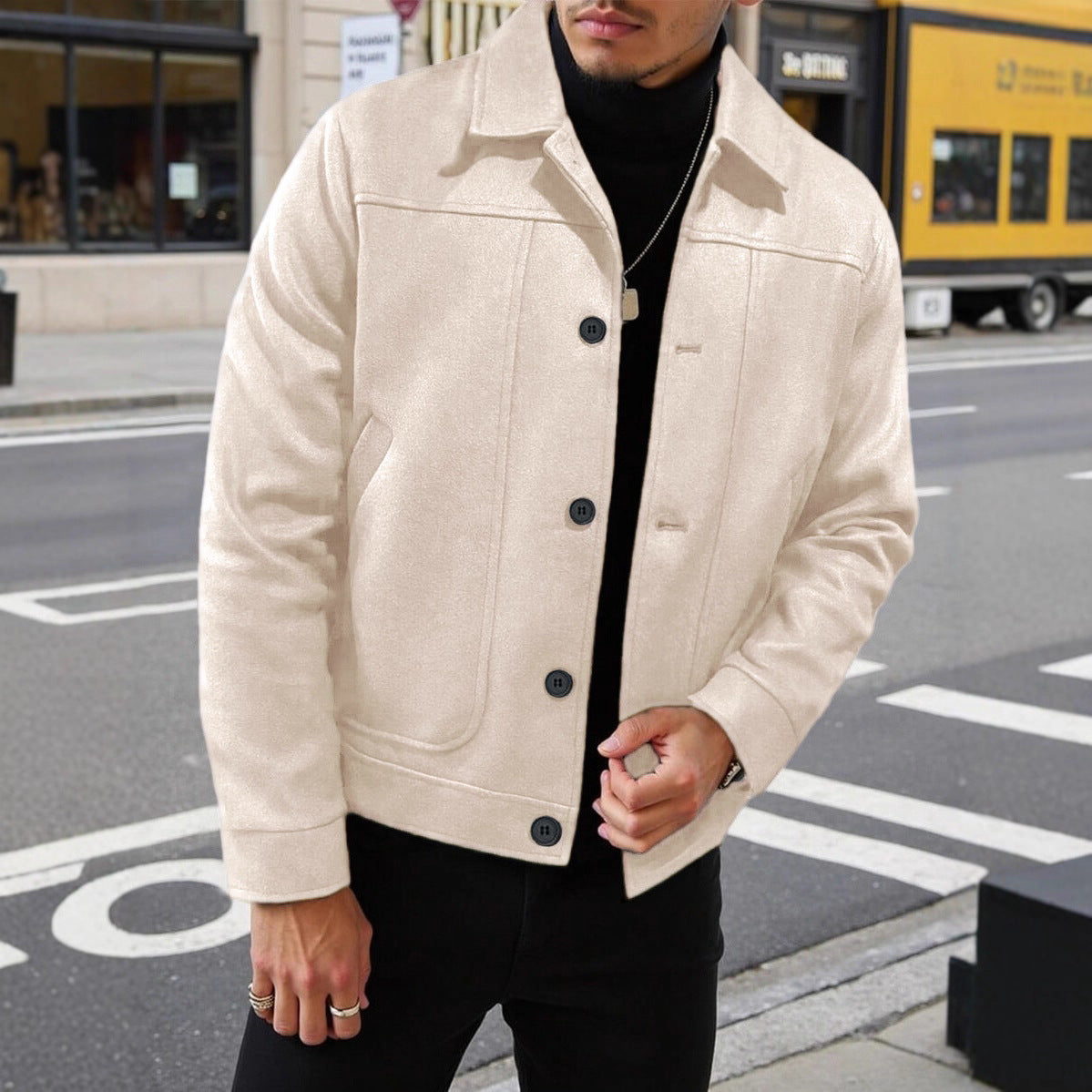 Slim Lapel-Collar Jacket by Nue Haven
