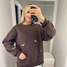 Puppy Print Crewneck Sweatshirt, view 2