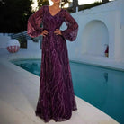 Sequin Fringe V-Neck Maxi Dress by Nue Haven