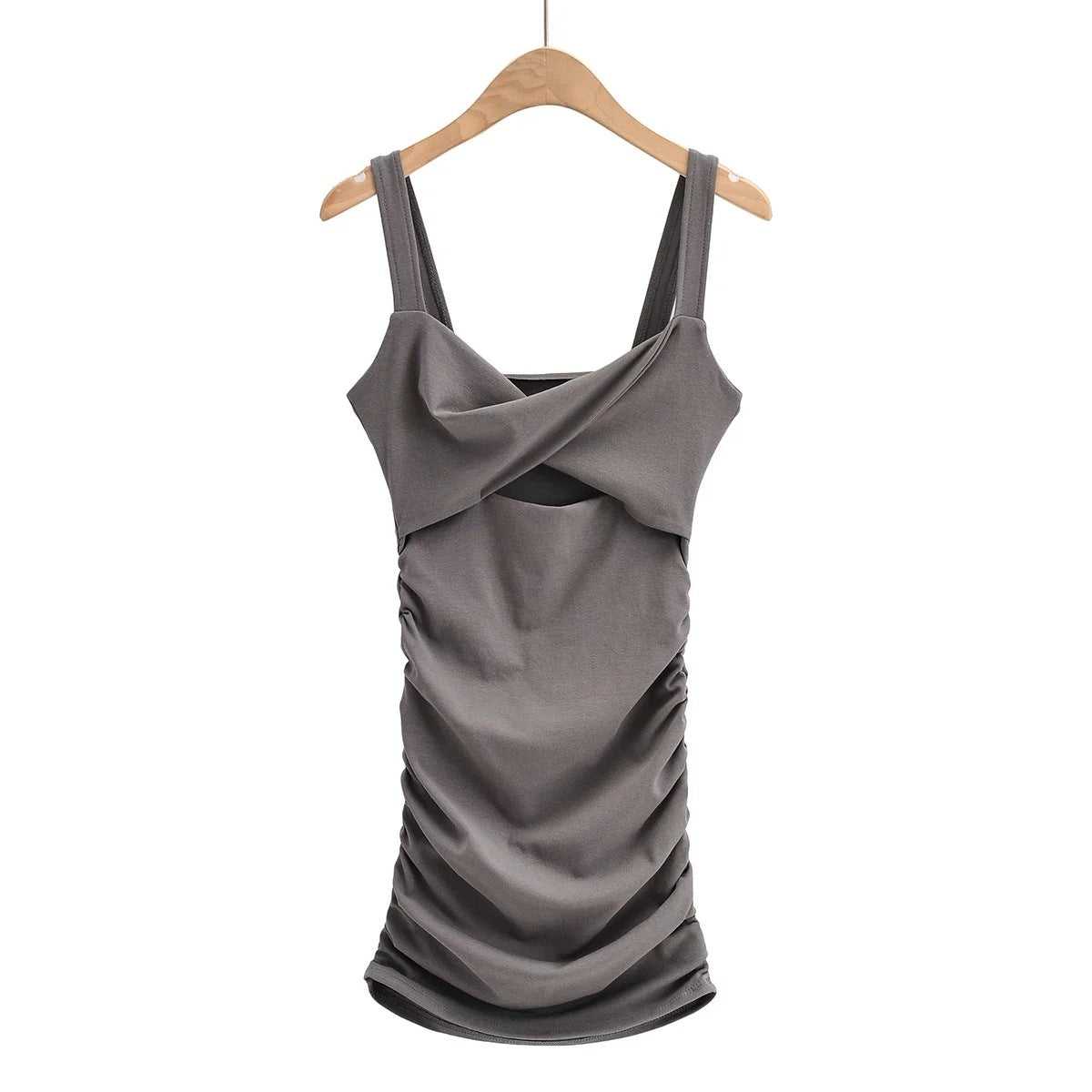 Cutout Spaghetti-Strap Bodycon Mini Dress, view 3