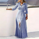 Long-Sleeve A-Line Maxi Dress, view 2