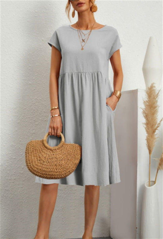 Chic A-Line Cotton Dress – Comfy, Stylish & Perfect for Any Occasion
