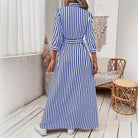 Long-Sleeve A-Line Maxi Dress, view 3