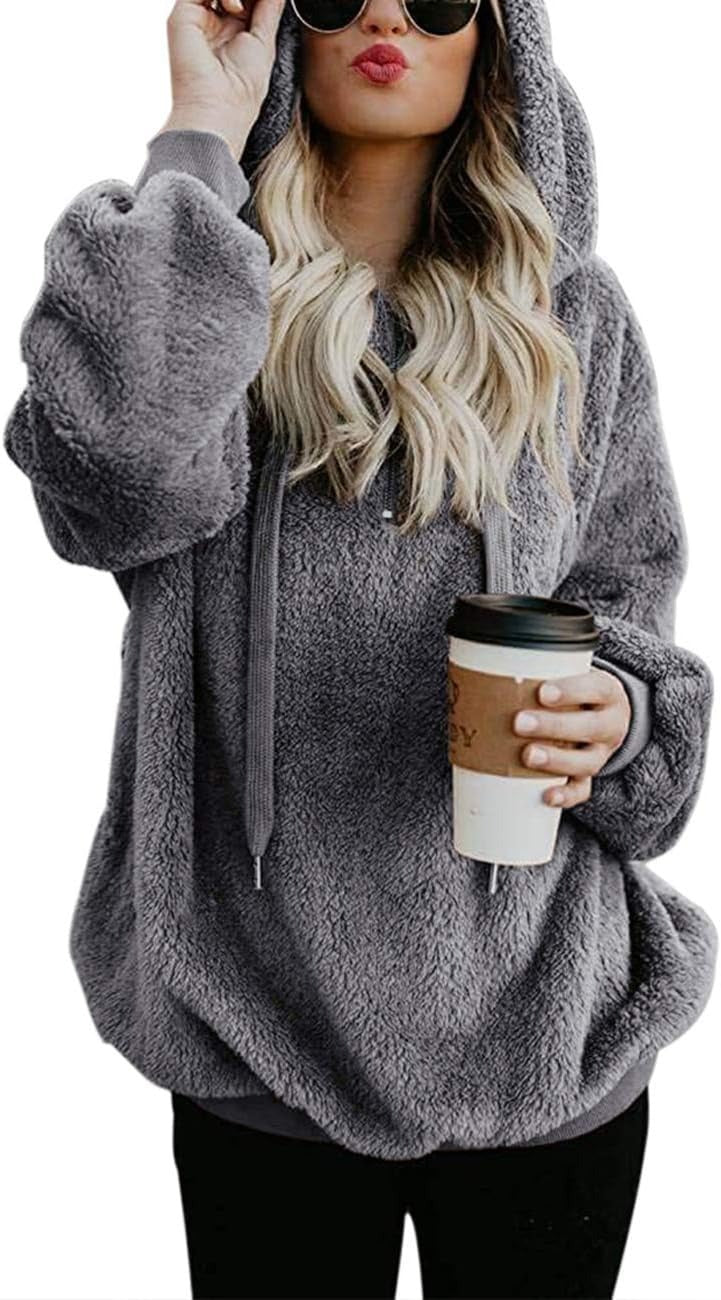 Zip-Detail Pullover Hoodie in Dark Gray
