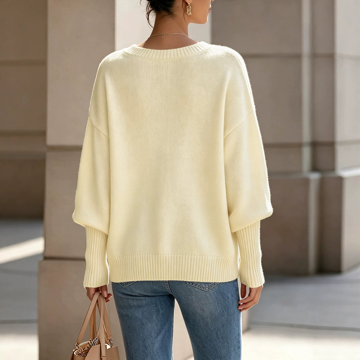 Ribbed Turtleneck Knit Sweater, view 2