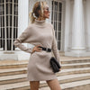 🛍️ Cozy Chic Long Sleeve Sweater Dress – Stylish & Comfy for Fall & Winter ❄️