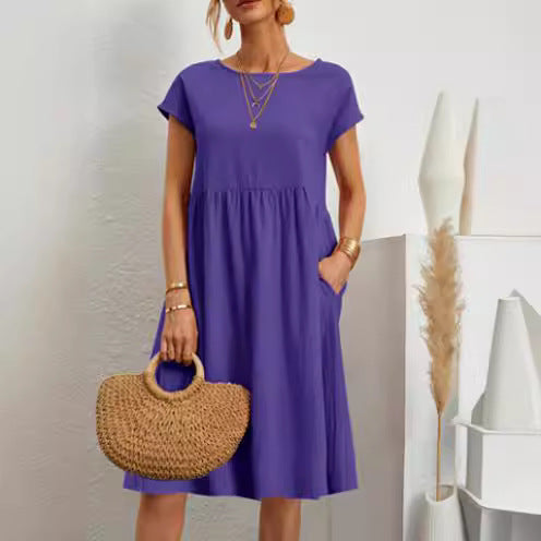 ✨ Chic A-Line Cotton Dress – Comfy, Stylish & Perfect for Any Occasion ✨