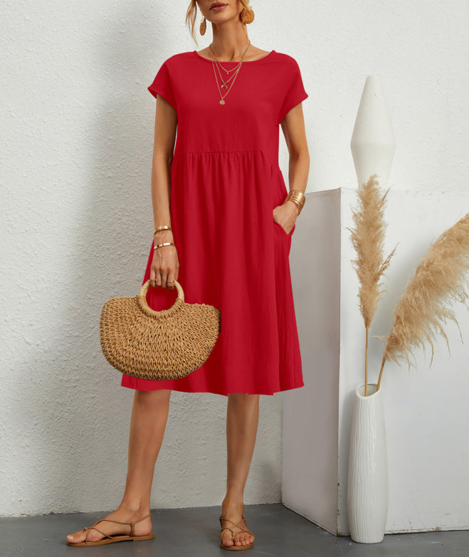 Chic A-Line Cotton Dress – Comfy, Stylish & Perfect for Any Occasion