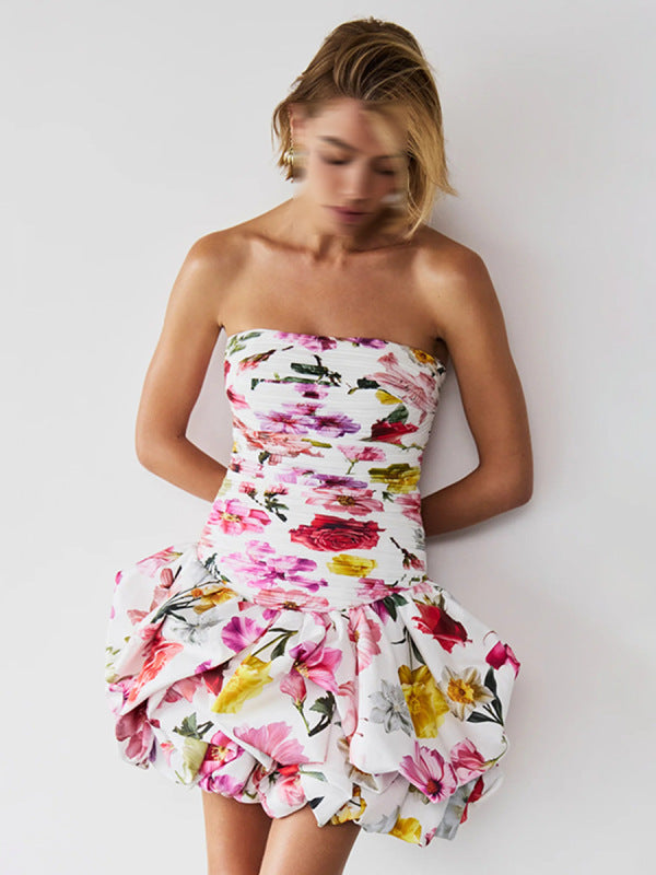 Chic &amp; Flirty: Tube Top High Waist Pleated Tutu Dress