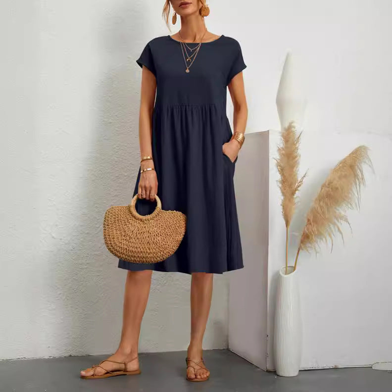 ✨ Chic A-Line Cotton Dress – Comfy, Stylish & Perfect for Any Occasion ✨