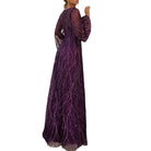 Sequin Fringe V-Neck Maxi Dress, view 5