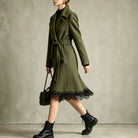 Tie-Waist Notch-Collar Coat, view 3