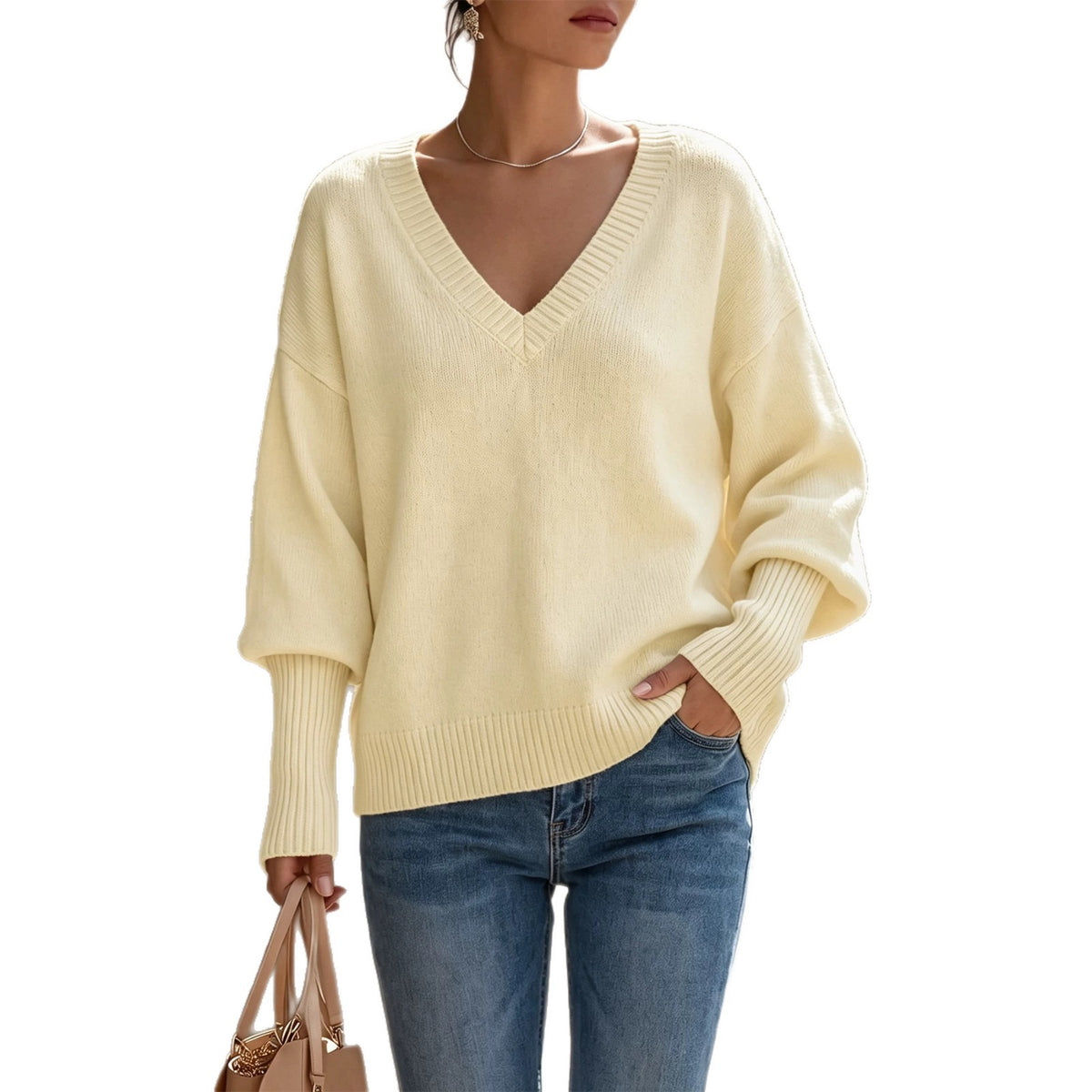 Ribbed Turtleneck Knit Sweater, view 5