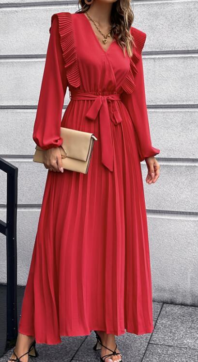 Chic V-Neck Knit Dress – Flattering, Elegant & Perfect for Any Occasion