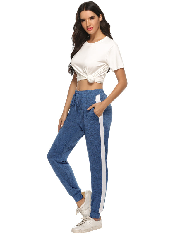Women's Quick-Drying Sports Trousers Comfy High-Waist Joggers with Pockets
