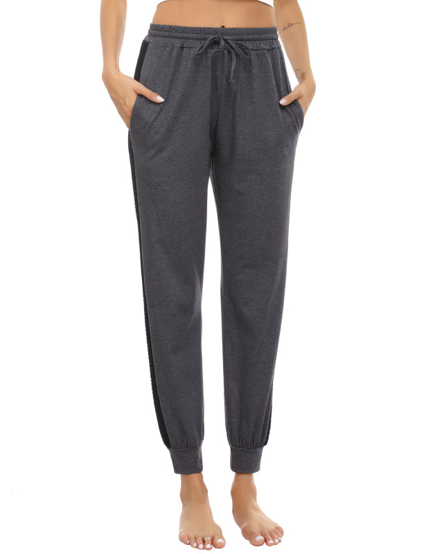 Women's Quick-Drying Sports Trousers Comfy High-Waist Joggers with Pockets
