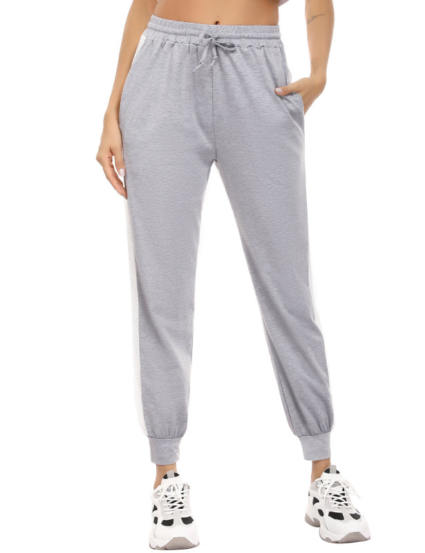 Women's Quick-Drying Sports Trousers Comfy High-Waist Joggers with Pockets