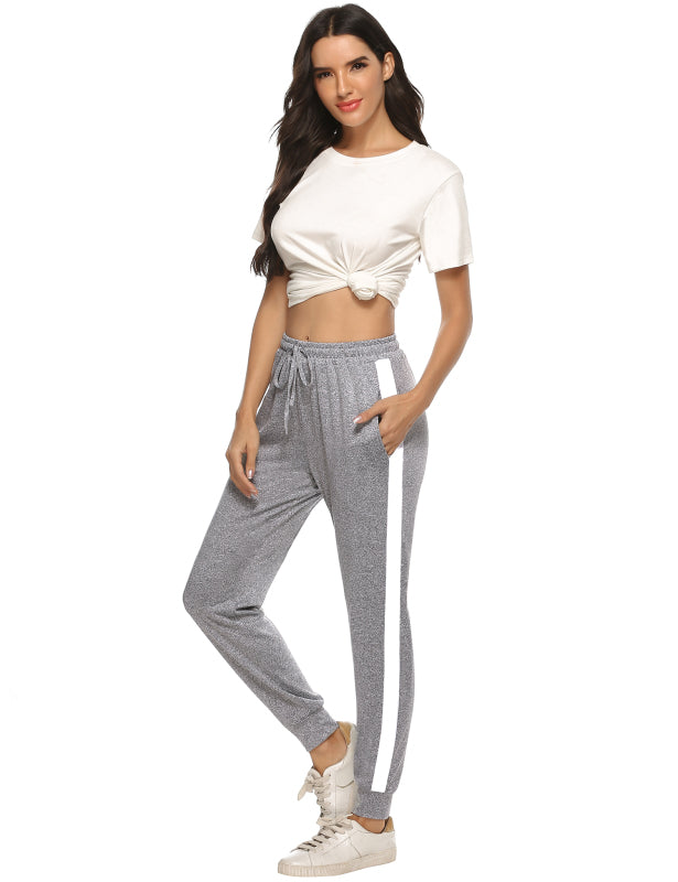 Women's Quick-Drying Sports Trousers Comfy High-Waist Joggers with Pockets