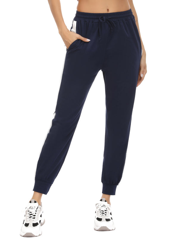 Women's Quick-Drying Sports Trousers Comfy High-Waist Joggers with Pockets