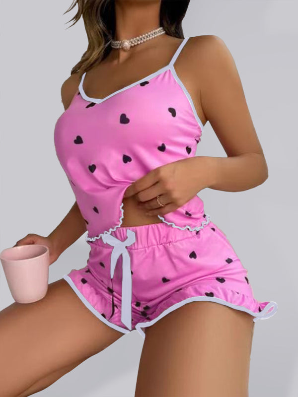 Cozy & Cute Heart Print Pajama Set – Sleep in Style