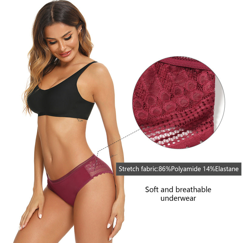 ✨ Soft Lace Hipster Panties – Comfy Low Rise Briefs for Everyday Elegance ✨