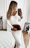 🧡 Cozy Chic Long Sleeve Sweater Dress – Fall Winter Must-Have ❄️