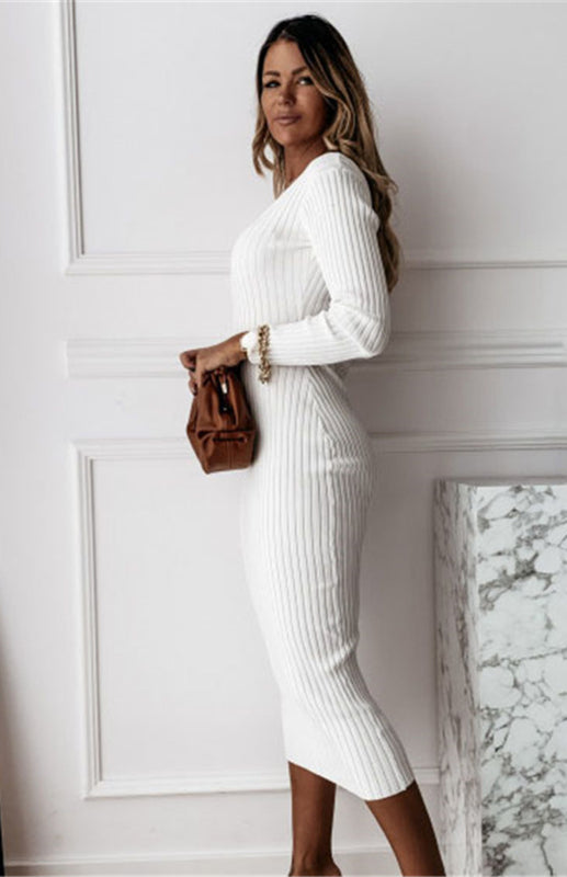 🧡 Cozy Chic Long Sleeve Sweater Dress – Fall Winter Must-Have ❄️