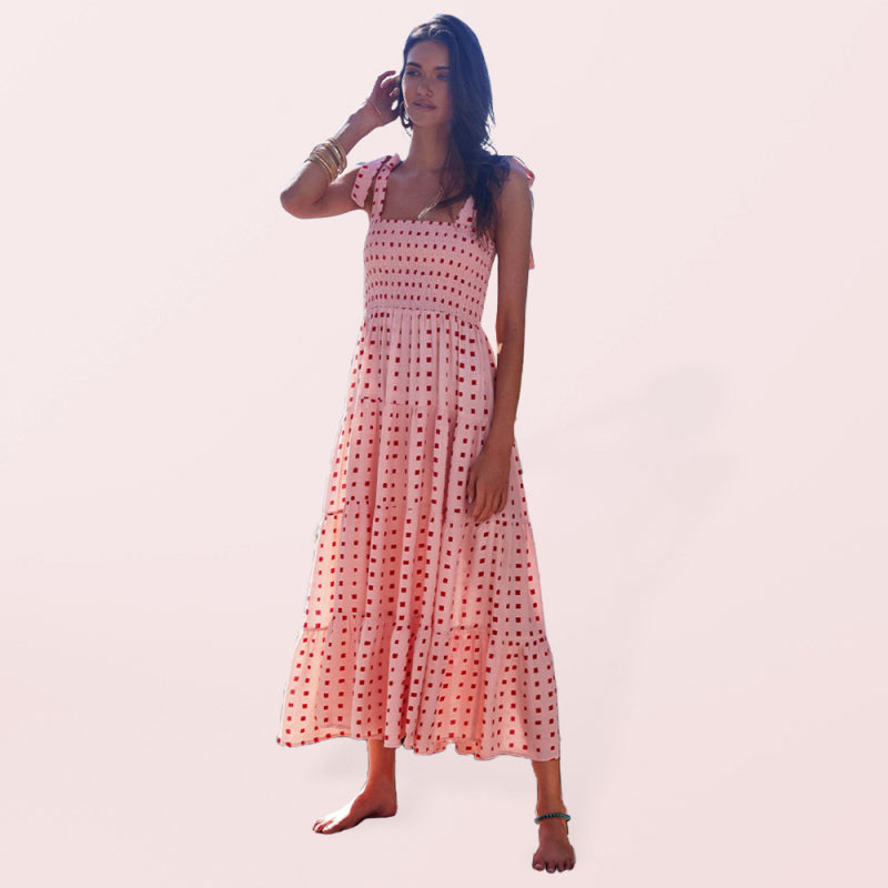 ✨ Summer Vibes Only Boho Print Maxi Dress Sleeveless Holiday Look ✨