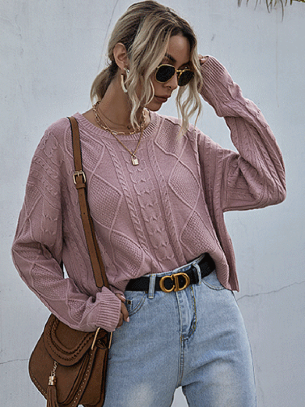 Cozy Chic Long Sleeve Twist Sweater – Trendy & Comfy for Fall